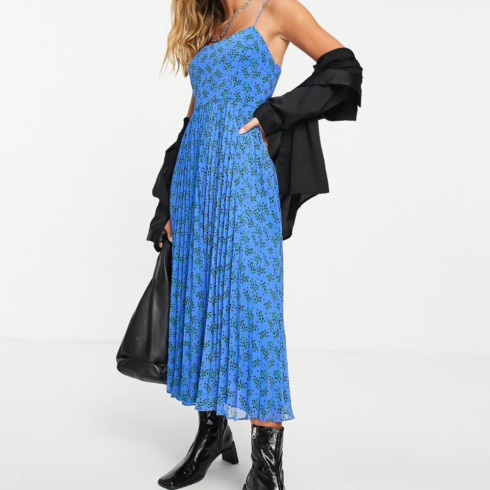 Whistles Kinetic Strappy Pleated Dress